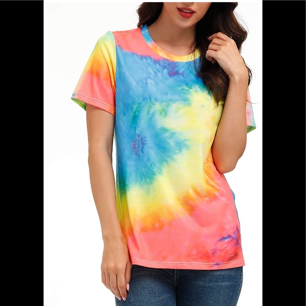 ☮️ Beautiful Tie Dye Short Sleeve Top